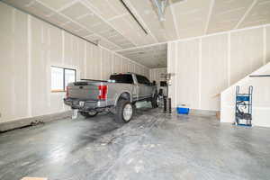 View of garage. Extra deep 4 car