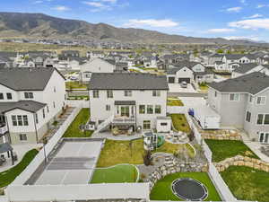 Aerial view with a mountain view and a residential view