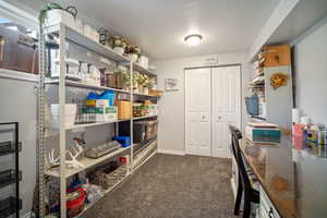 Bedroom or Carpeted office space with baseboards