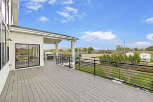 View of wooden terrace