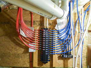 View of Pex manifold
