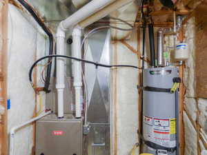 Utilities featuring secured water heater & furnace