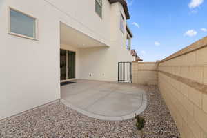 View of patio / terrace featuring a gate and a fenced backyard