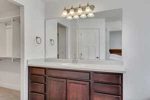 Bathroom featuring vanity