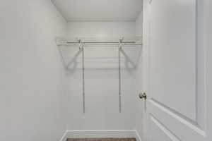 View of walk in closet