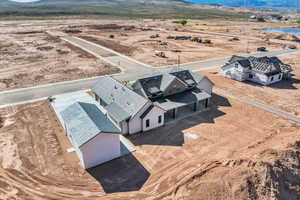 Aerial view with a mountain view, a rural view, and a desert view