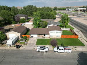 Bird's eye view with a residential view