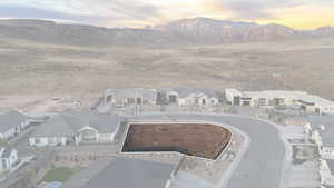 Birds eye view of property featuring a residential view and a mountain view