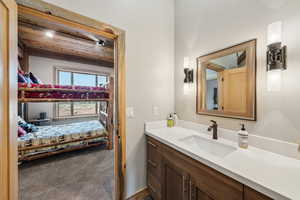 bathroom connected to bedroom 1