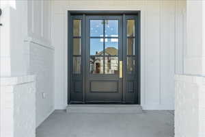 View of exterior entry