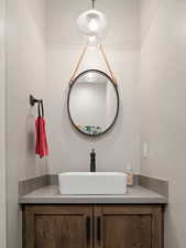 Bathroom featuring vanity