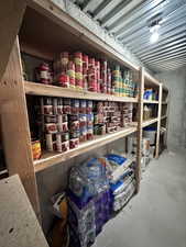 View of storage room