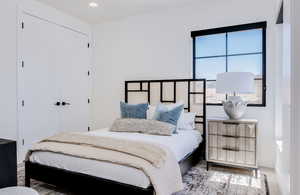 Bedroom with a closet