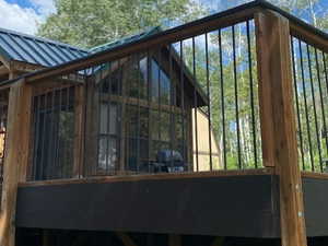 View of wooden deck