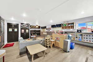 Interior space featuring light wood-type flooring