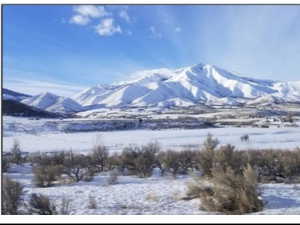 Exterior space featuring a mountain view