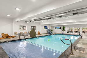 Waterdance Rec Center indoor pool with a water slide