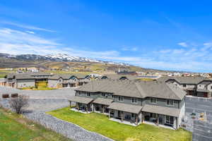 Aerial view with a mountain view and a residential view