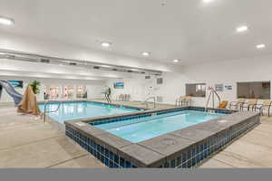 Waterdance Rec Center indoor pool and surrounding gathering space