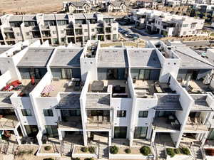 Bird's eye view with a residential view