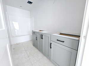 Full bath with washtub / shower combination