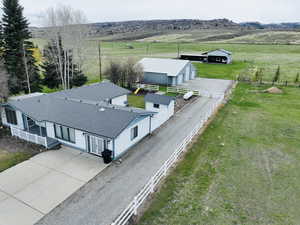 Drone / aerial view featuring a rural view
