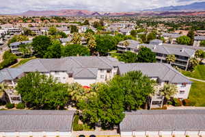 Birds eye view of Building 10 in Las Palmas resort.