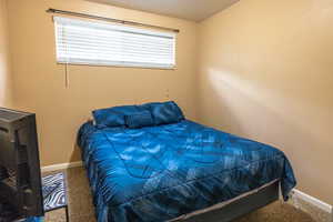 Bedroom featuring baseboards and carpet flooring