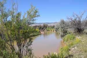 View of water feature featuring a mountain view