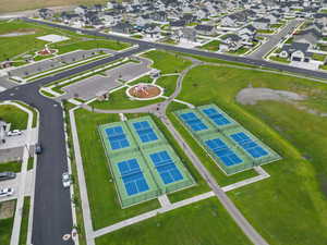 Aerial view featuring a residential view