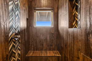 Bathroom with tiled shower