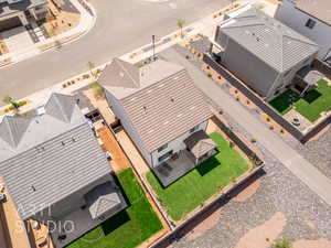 Aerial view with a residential view