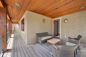 View of wooden terrace