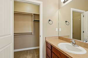 Bathroom featuring vanity
