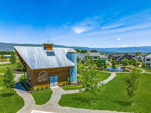 Bird's eye view with a residential view
