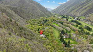 View of mountain feature featuring view of golf course