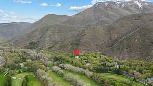 Mountain view featuring golf course view