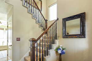Staircase with baseboards
