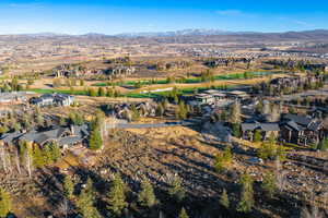 Aerial view with a mountain view and a residential view