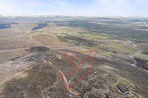 Drone / aerial view with a mountain view