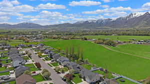 Bird's eye view with a mountain view and a residential view