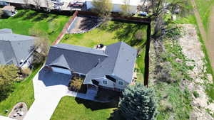 Birds eye view of property