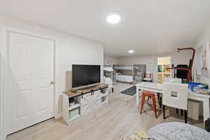 Interior space with light wood-style floors