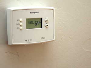 View of thermostat.