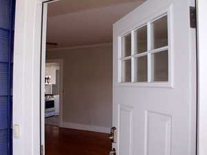 Walking into entrance of White Door unit 2