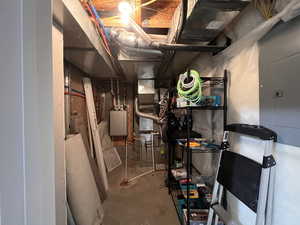 Interior space featuring heating unit