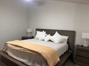 View of carpeted bedroom