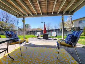 View of patio / terrace with a fenced backyard