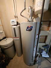 Utility room with water heater