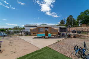 Exterior space with fence